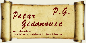 Petar Gidanović vizit kartica